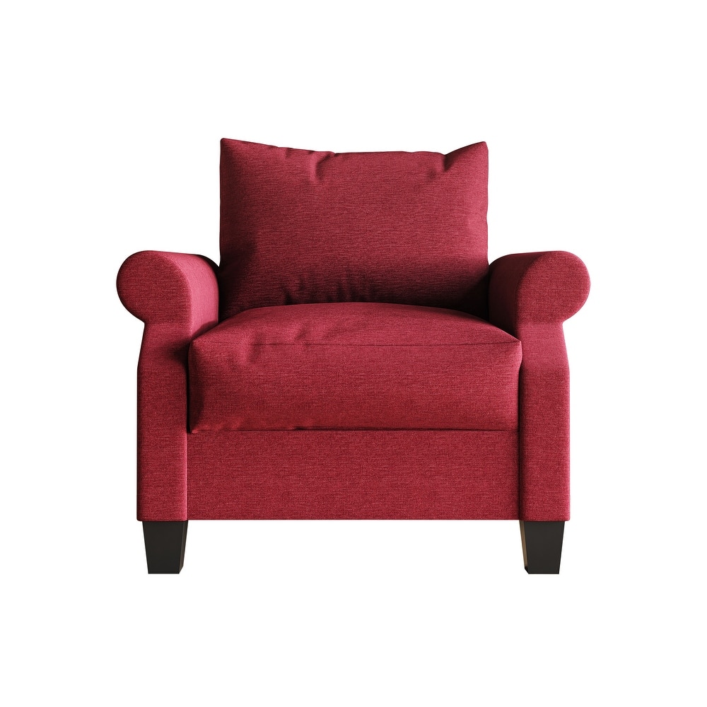 CraftPorch Classic Linen Upholstered Arm Chair