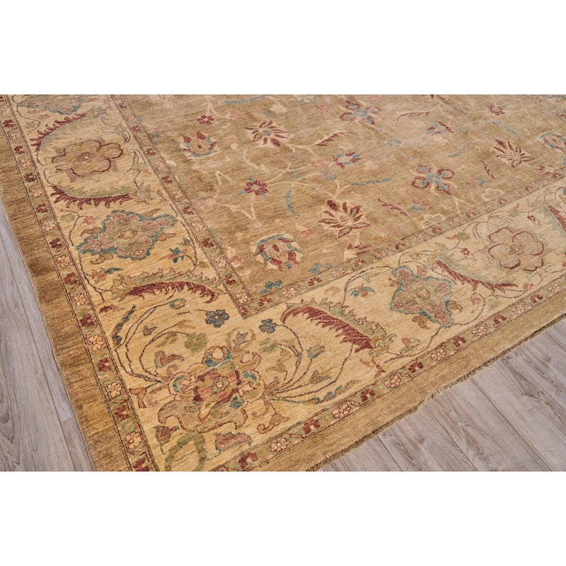 EXQUISITE RUGS ONE-OF-A-KIND Antique Weave Agra Hand Knotted Camel Rug - 12'x18'