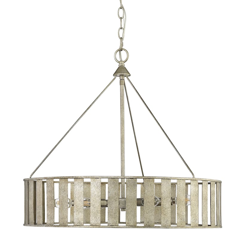 Millennium Lighting 27006 Stella 6 Light 24" Wide Drum Chandelier - Antique Silver