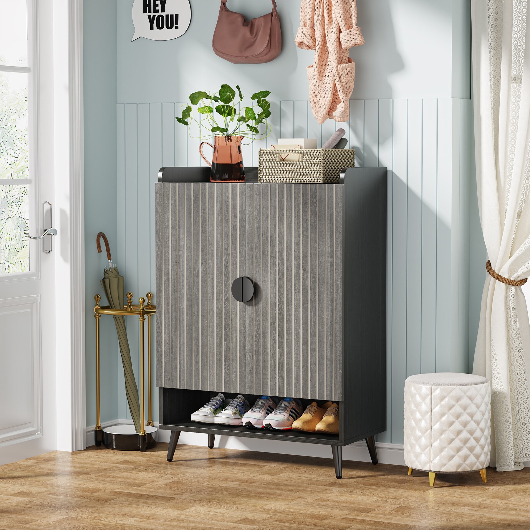 Shoe Cabinet with Doors Shoes Storage Cabinet for Entryway Shoe
