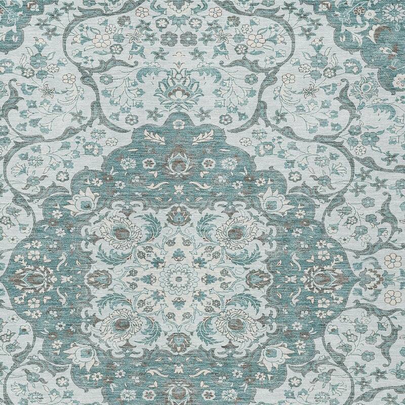 HomeRoots Medallion Traditional Rectangle Outdoor Rug
