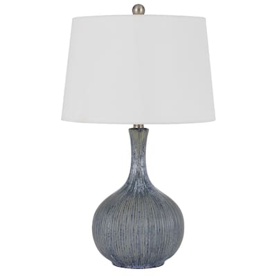 Vernate ceramic table lamp with hardback taper drum shade - One Size