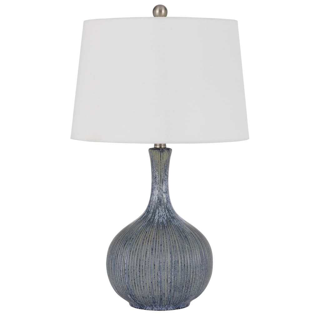 Vernate ceramic table lamp with hardback taper drum shade - One Size