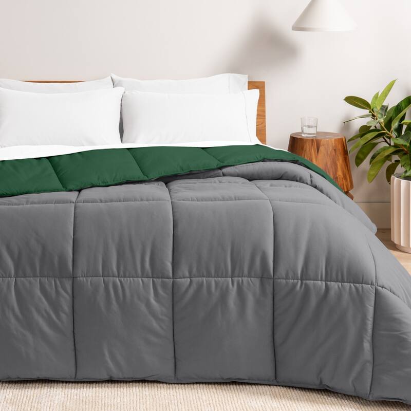 Bare Home Reversible All Season Down Alternative Comforter