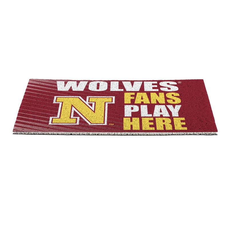 28 in. x 16 in. Northern State University "Fans Play Here" PVC Door Mat