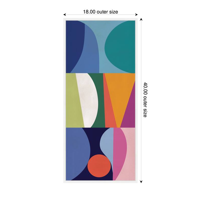 Kate and Laurel Abstract 02 Panel 2 by Rachel Lee Framed Canvas Wall Art Print