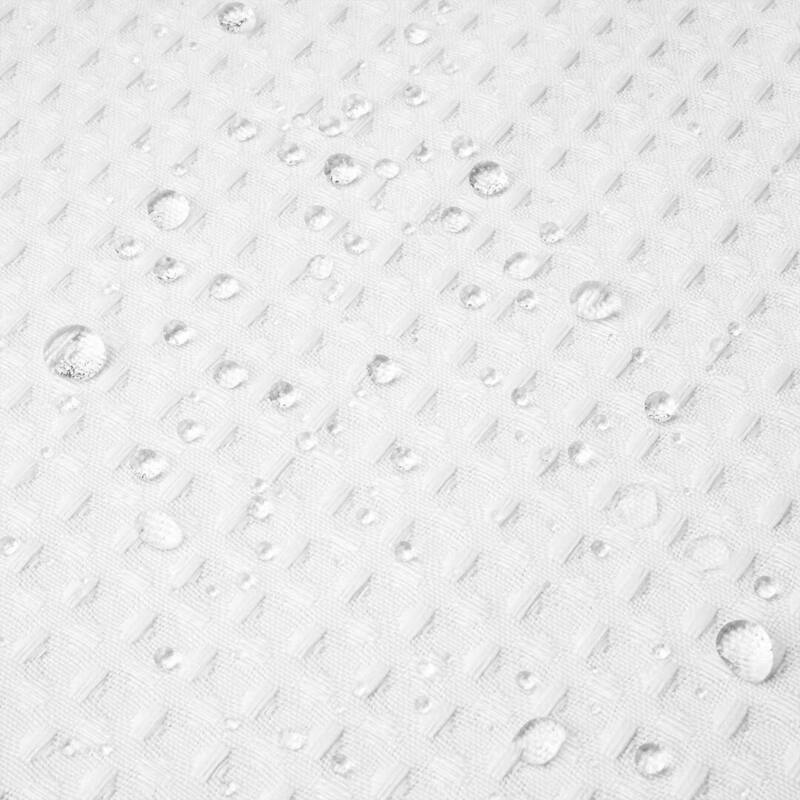 Waffle Weave Shower Curtain with Snap-in Liner 12 Hooks Included