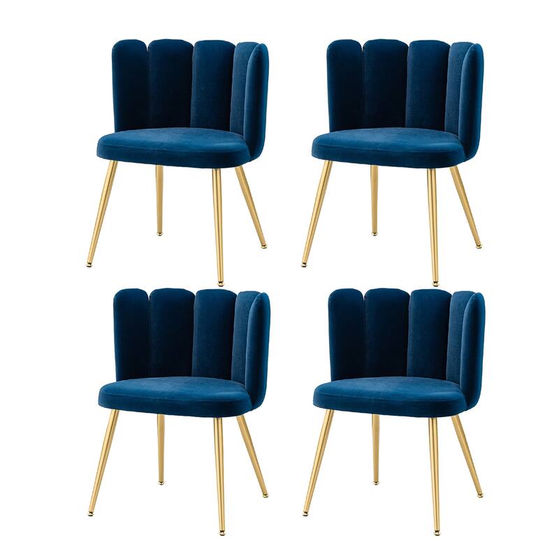 Anjela Comfy Dining Furniture Set 0f 4 with Metal Legs by HULALA HOME