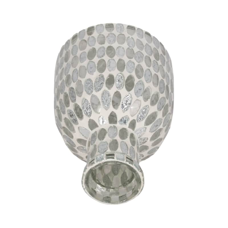 Sagebrook Home Glass Round Mosaic Vase