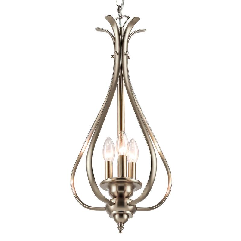 3-Light Dimmable Geometric Teardrop Pendant Chandelier