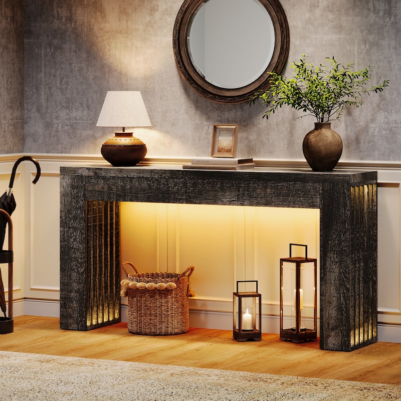 59'' Wood Console Sofa Table Behind The Couch for Entrance, Hallway