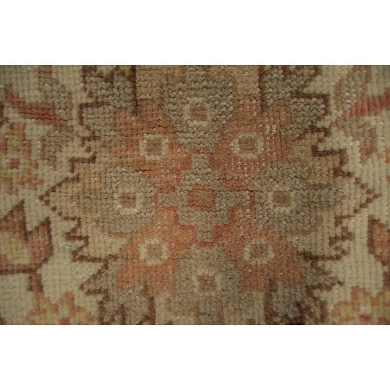 Hand Knotted Oriental 100% Wool Carpet Traditional Floral Oranges & Rust Ziegler Area Rug - 8' 2'' X 7' 9''