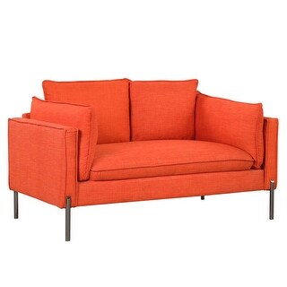 Modern Sofa Linen Fabric Loveseat, Small Seats Couch for Small Spaces ...