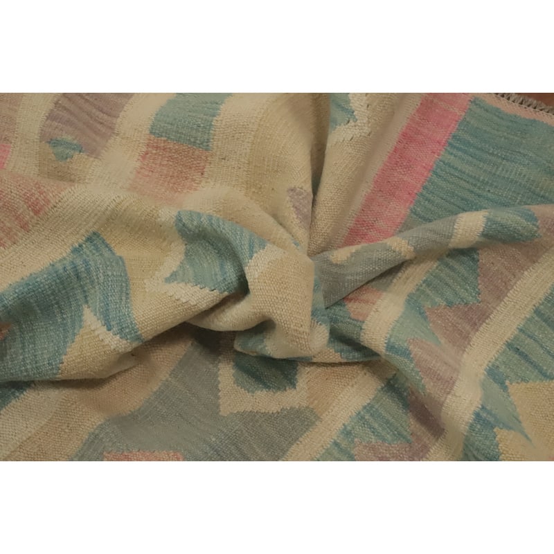 Hand Woven Southwestern Wool Multi-Colored Geometric Area Rug - 7' 0'' X 4' 11''