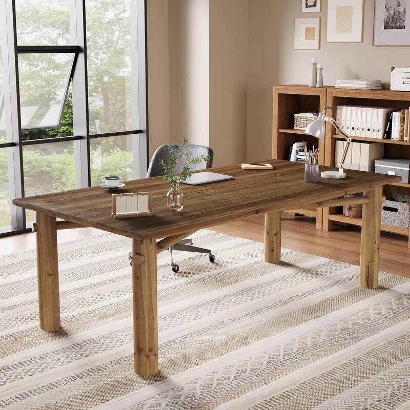 62.99 Inch Solid Wood Home Office Desk