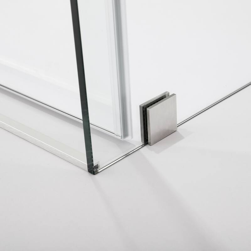 Villena 60" W x 78" H Single Sliding Shower Enclosure,Brushed Nickel - 60 inches