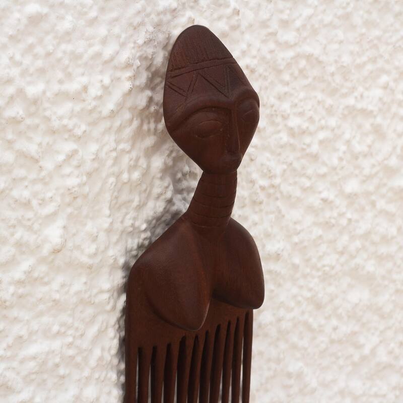 Novica Handmade Dodzi Mahogany Wood Wall Art