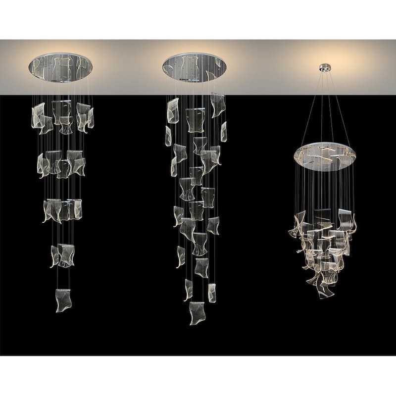 Luxury LED modern Chandelier 24 lights for Foyer staircase or hallway