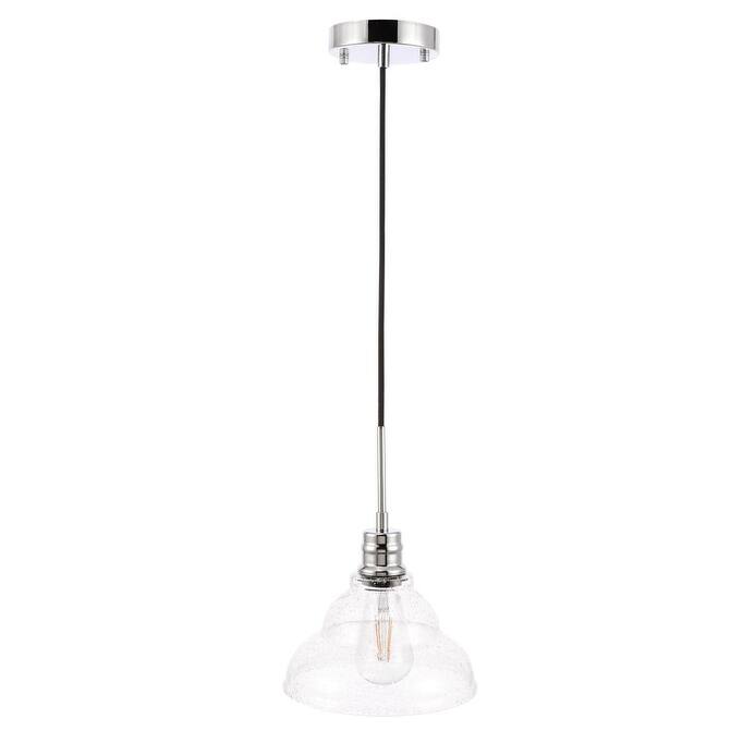 Caressa 8.5-Inch 1-Light Clear Seeded Glass