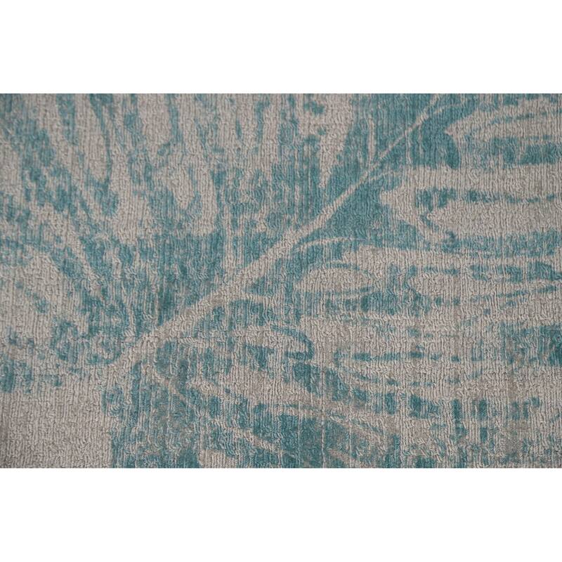 Hand Knotted Oriental 100% Wool Carpet Modern All-Over Beige & Ivories Abstract Area Rug - 8' 0'' X 6' 3''