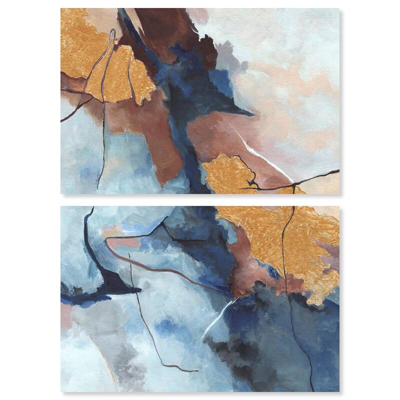 Heaven and Earth Canvas Set of 2 by Art Remedy, Gallery Wrapped - 24" x 16"