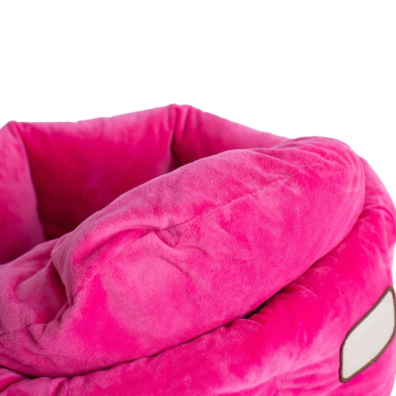 Cat Bed, Warm Pet cuddle bed, Pink - 15"(L) x 7"(W) x 8"(H)