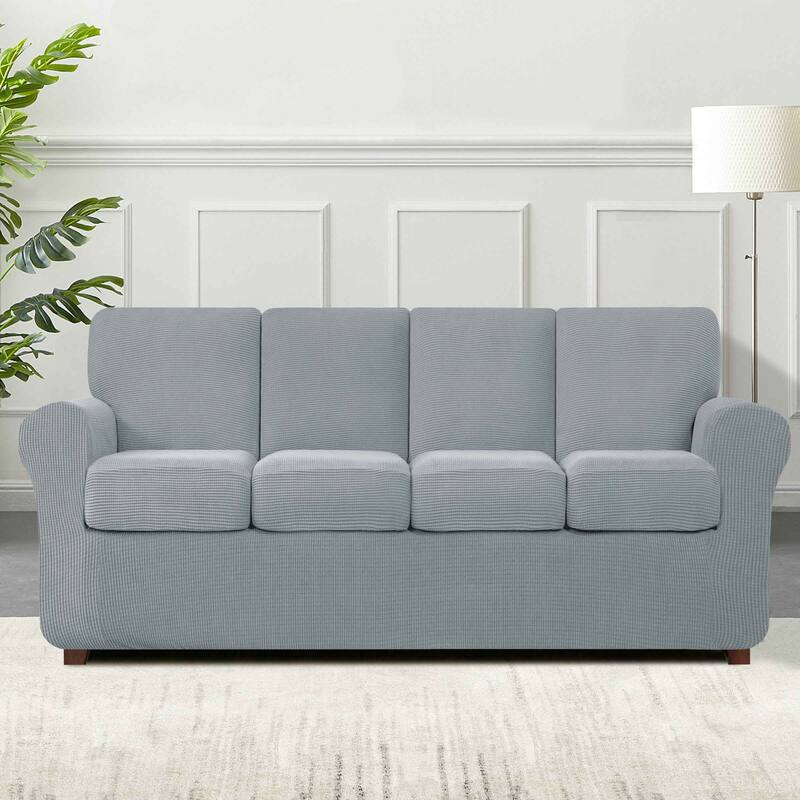Subrtex 9-Piece Stretch Sofa Slipcover Sets with 4 Backrest Cushion Covers and 4 Seat Cushion Covers