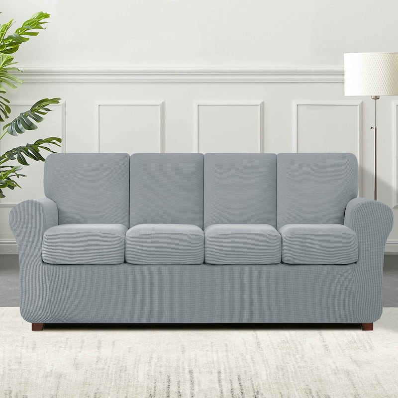 Subrtex 9-Piece Stretch XL Sofa Slipcover Sets with 4 Backrest Cushion Covers and 4 Seat Cushion Covers