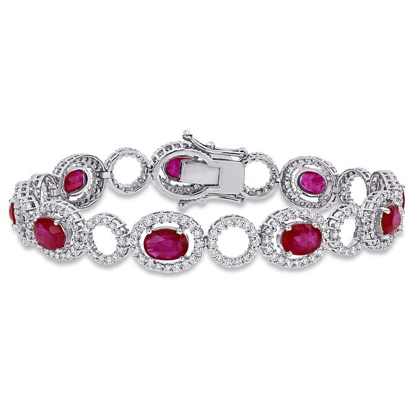 halo diamond tennis bracelet