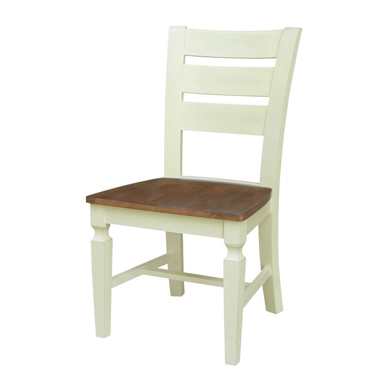 Vista Ladderback Solid Wood Dining Chairs - Set of Two