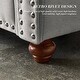 preview thumbnail 8 of 16, Modern Fabric Upholstered Sofa with Wood Leg, Rolled Arm Single Seat with Nails