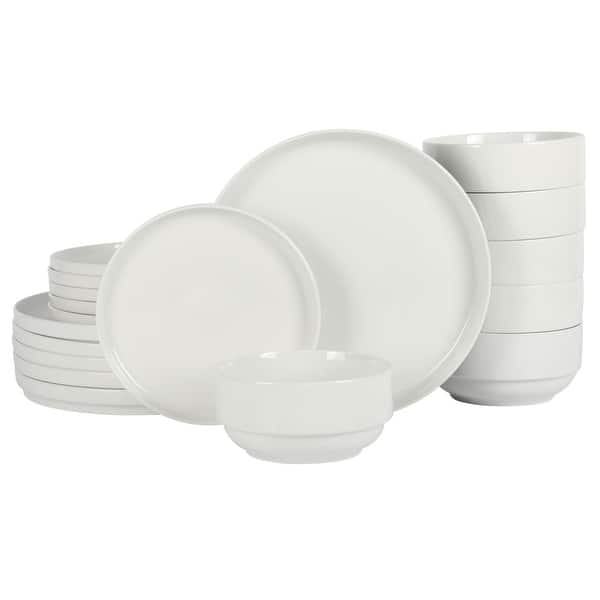 Gibson Home Rothenberg Stackable 18-Piece Porcelain Dinnerware Set