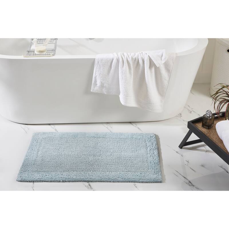 Better Trends Bath Rugs 100% Cotton Soft Water Absorbent Chenille Bathroom Rug for Shower, Sink Mats Edge Collection