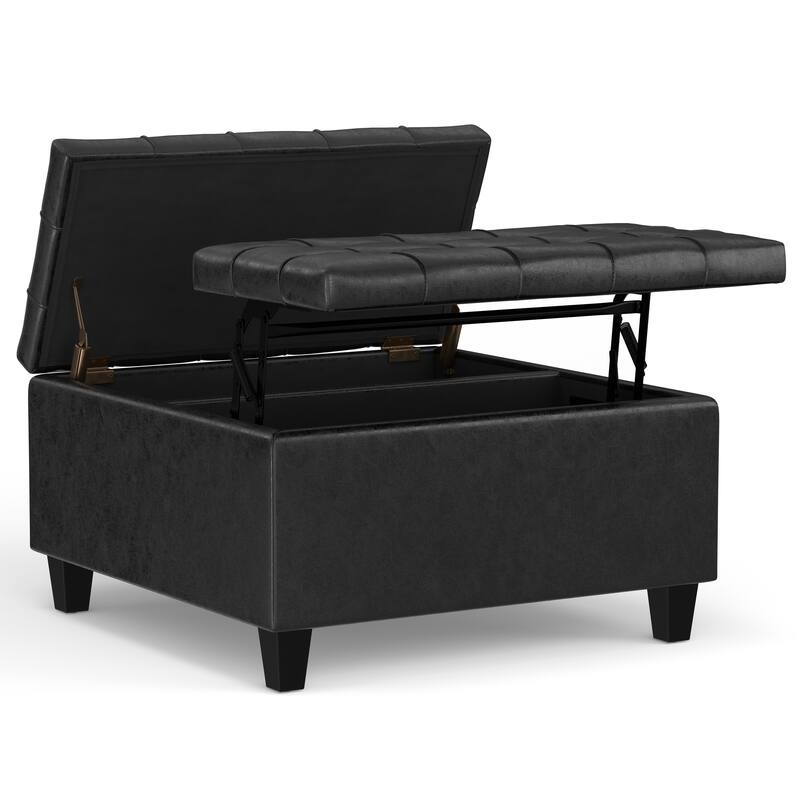 WYNDENHALL Elliot 30 inch Wide Transitional Square Table Ottoman