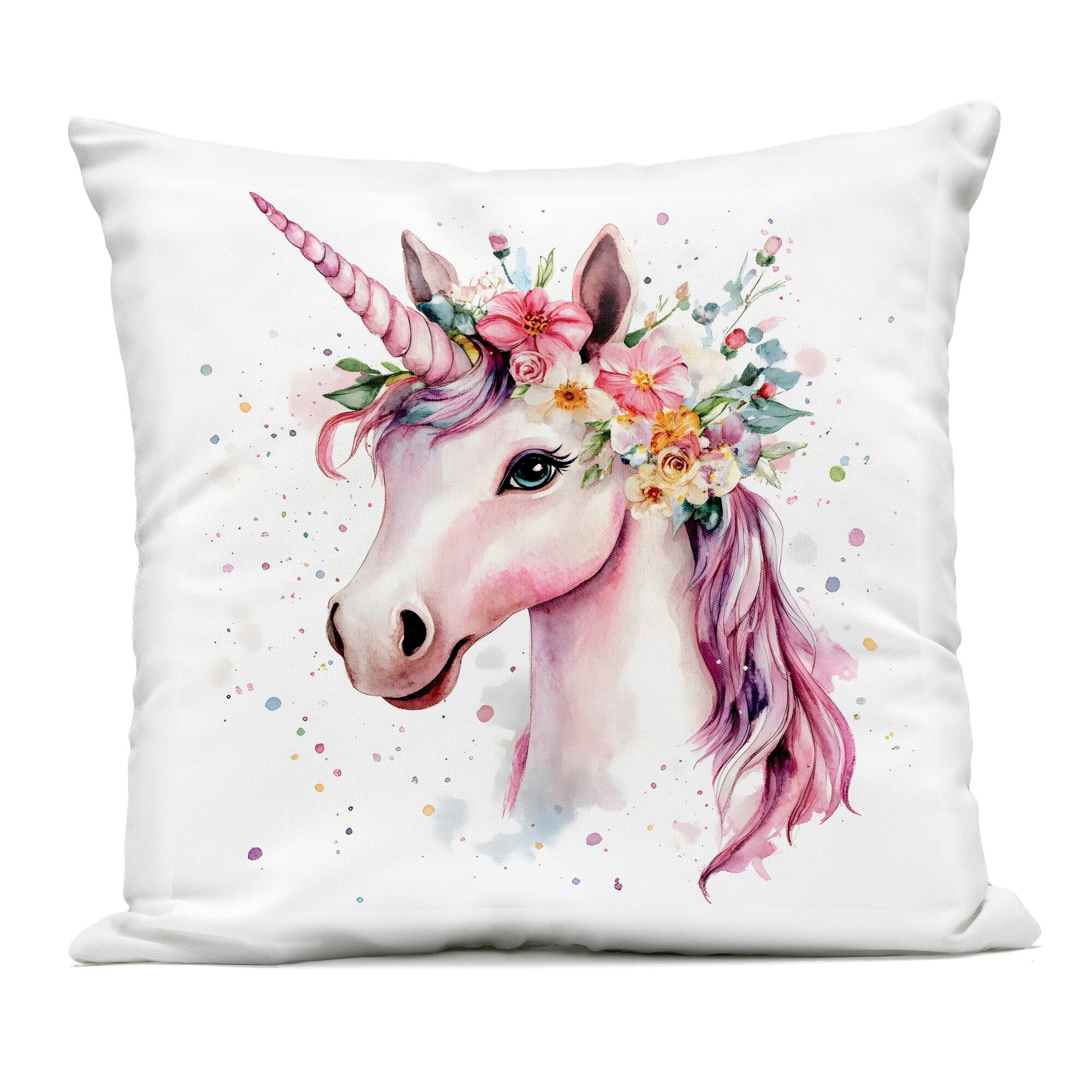 Stupell Majestic Unicorn Modern Splatter Outdoor Throw Pillow Design By Creative Studio