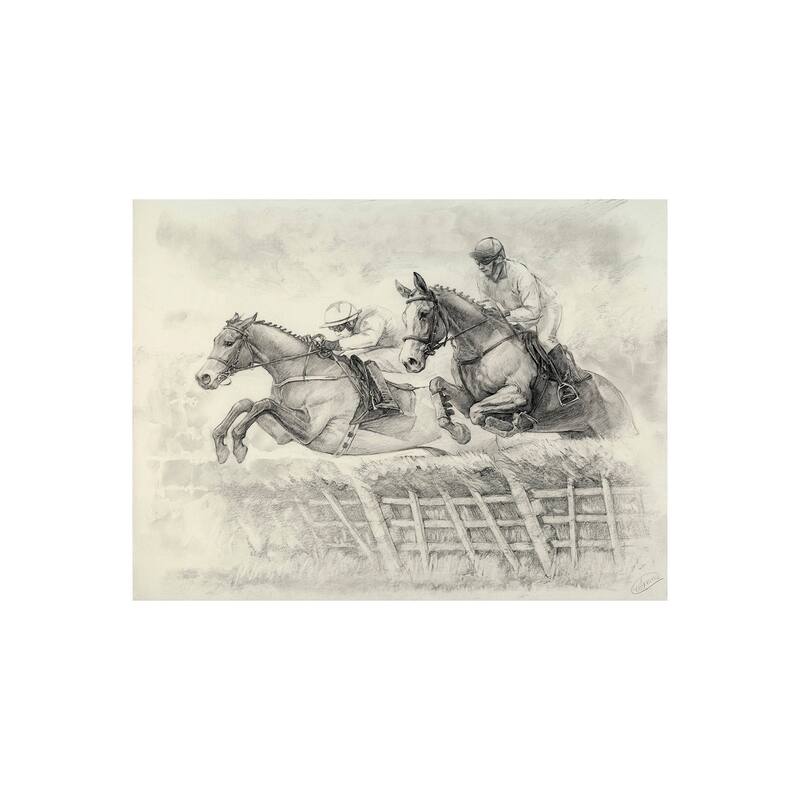 Horse Racing II (30 x 40) Canvas Art Print - Small