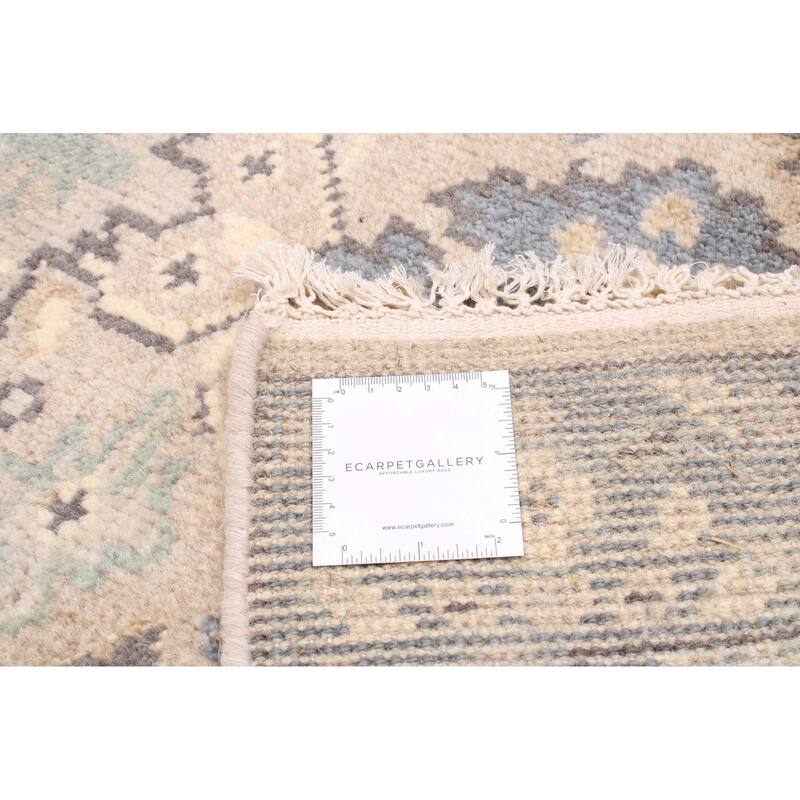 ECARPETGALLERY Hand-knotted Royal Oushak Light Khaki Wool Rug - 2'7 x 12'0