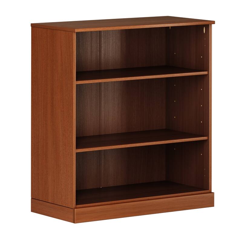 Palace Imports 100% Solid Wood 3-Shelf Bookcase, Adjustable Shelves, 32" Wide, 35.75" Tall