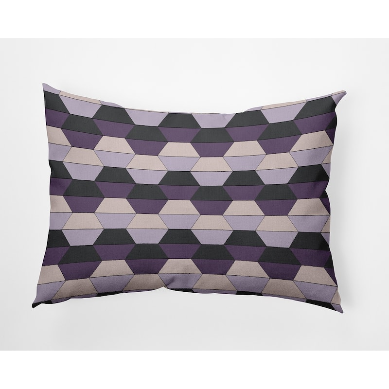 Hex Pattern Indoor/Outdoor Throw Pillow - Larkspur - 14" x 20"