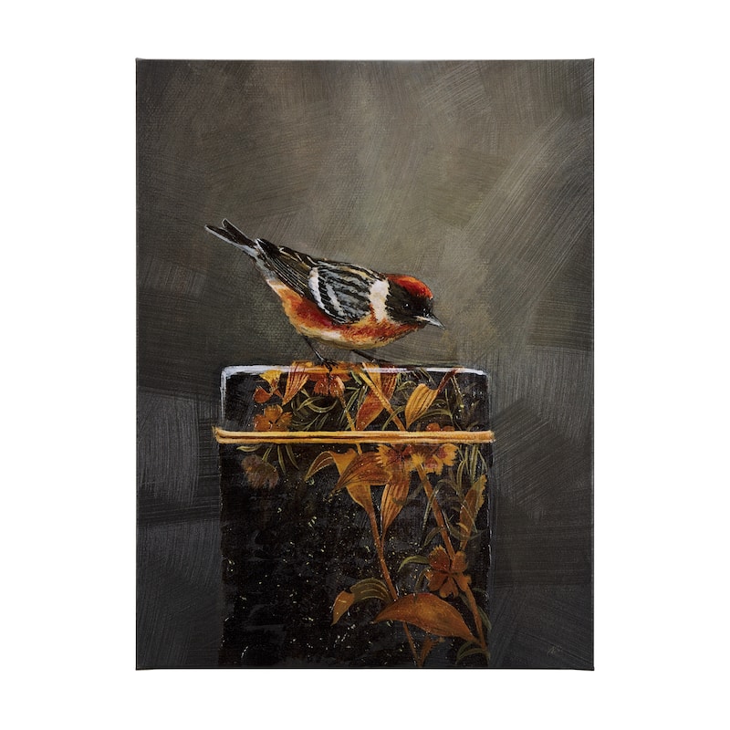 Graceful Poise III (Bay-Breasted Warbler) Canvas Art Print - Large