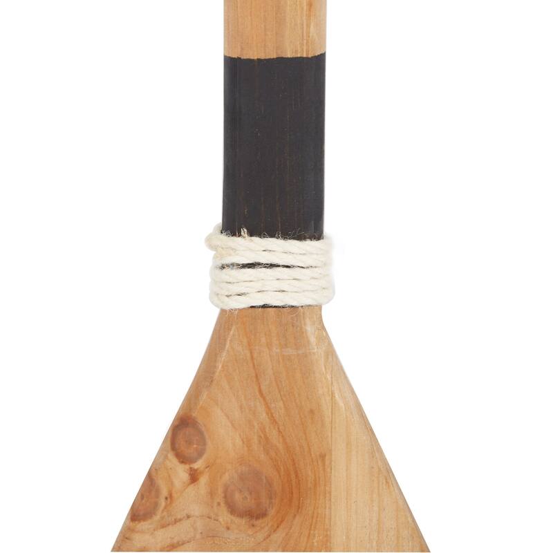 Wood Paddle Novelty Canoe Oar Home Wall Decor with Arrow Design and Rope Detail - White or Blue - Roche River Decor