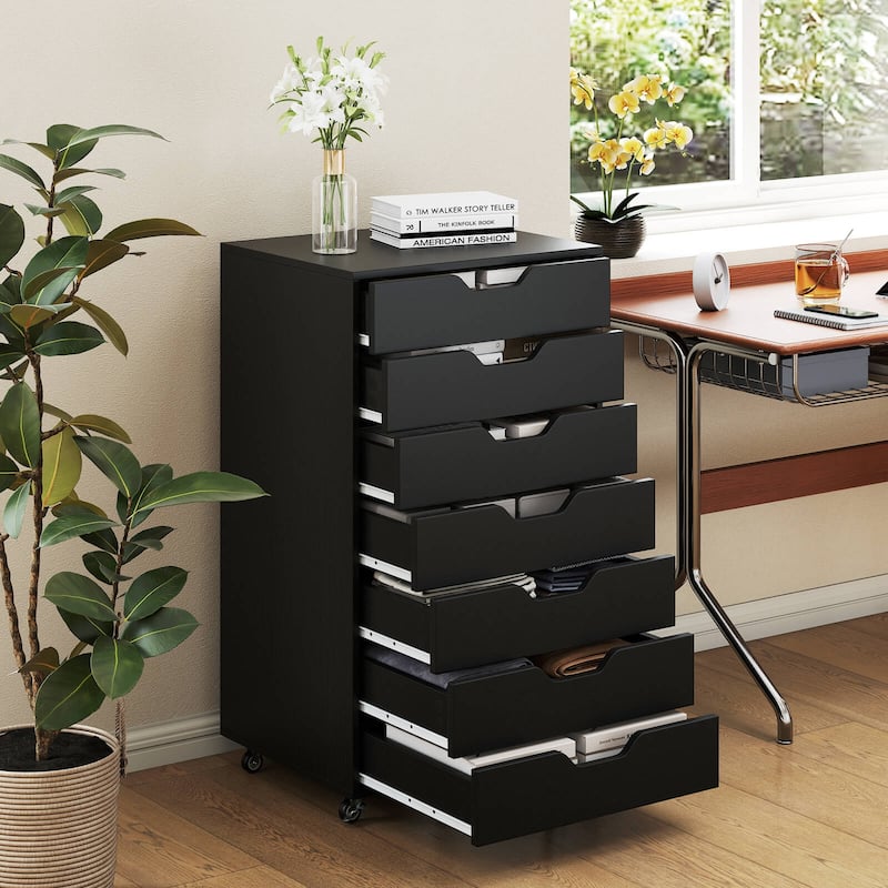 Costway 7-Drawer Chest Mobile File Cabinet Vertical Filing Organizer - See Details