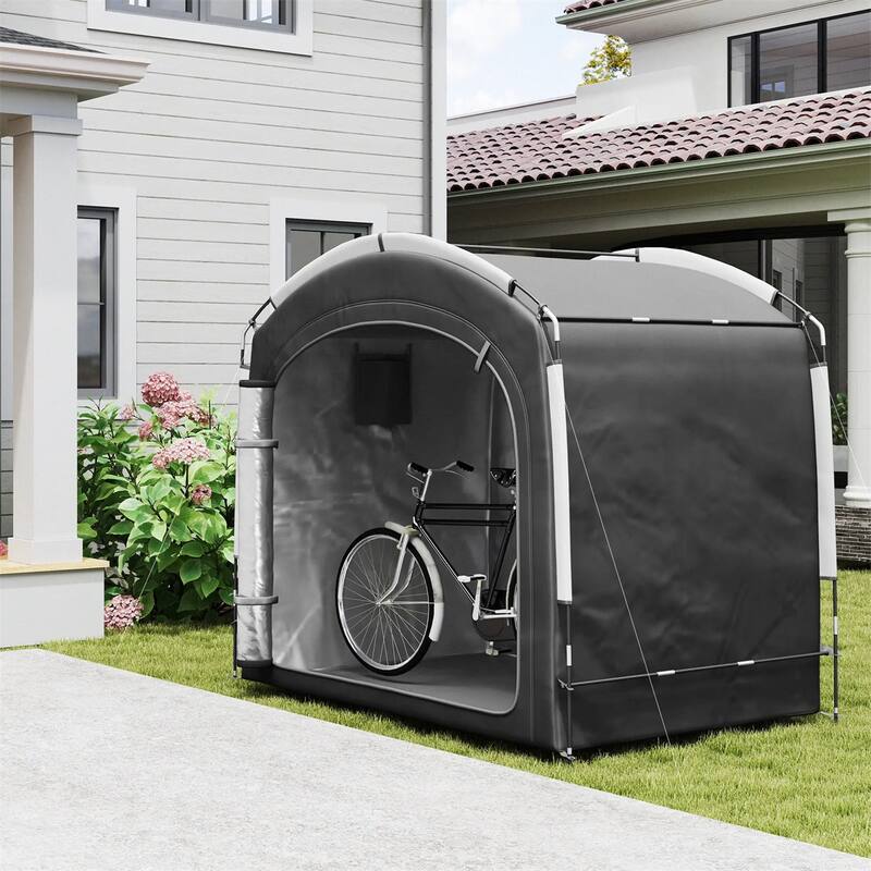 Oxford Bike Tent with Waterproof UV Protection and Pockets - 86.6" L x 59.1" W x 76.8" H