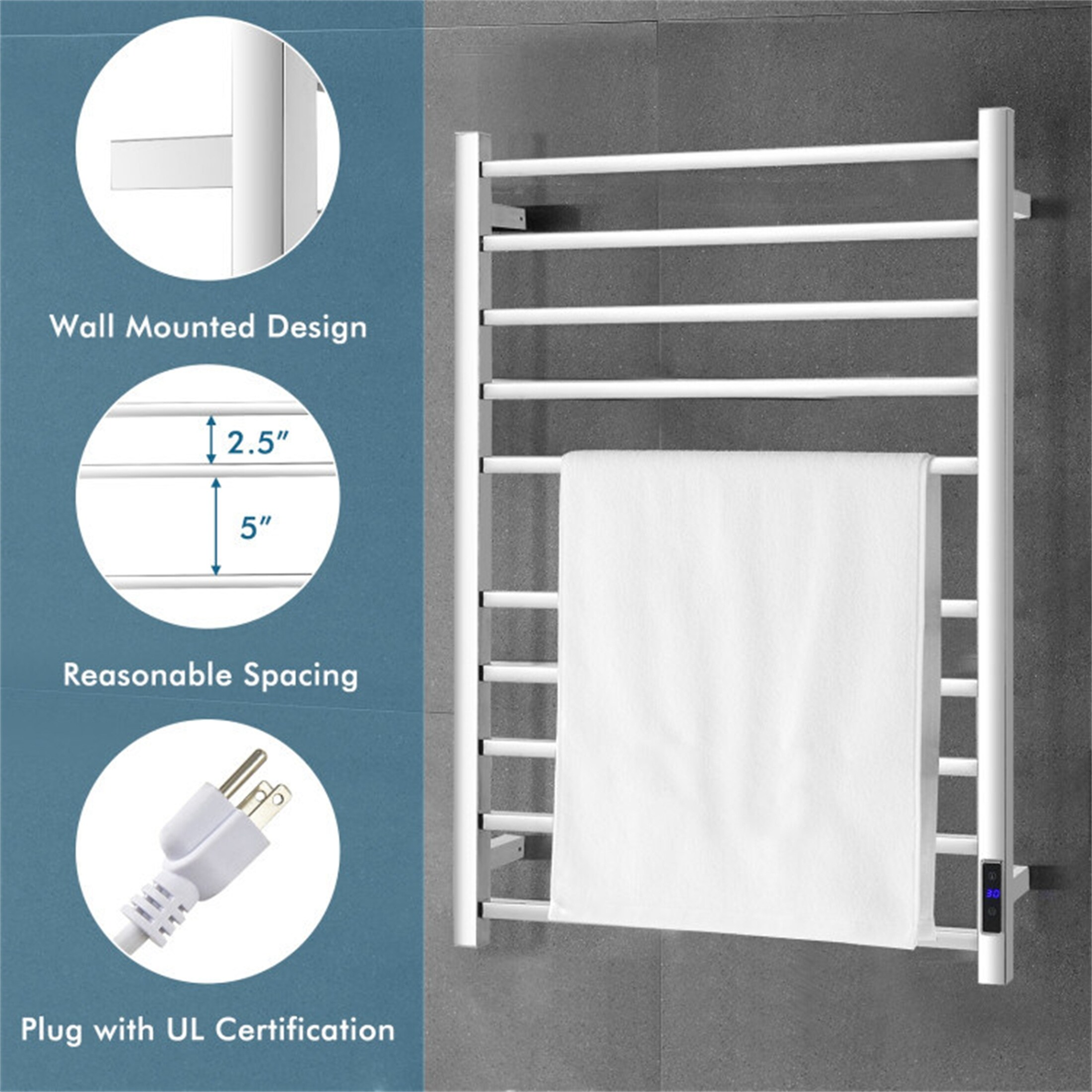 Towel best sale bar heated