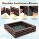 2-In-1 HDPE Kids Sandbox with Cover and Bottom Liner - White