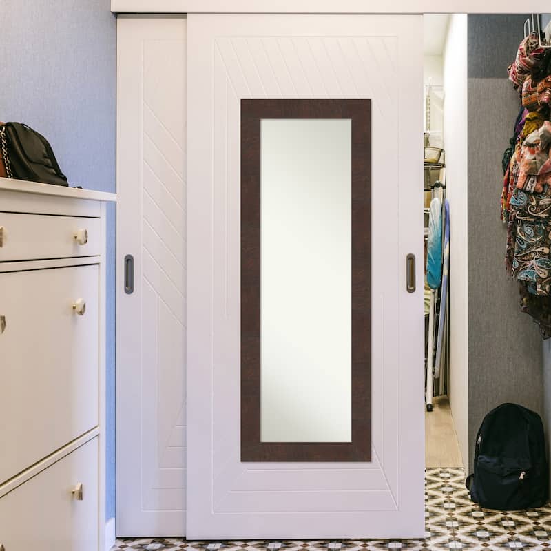 Non-Beveled Full Length On The Door Mirror - Wildwood Frame
