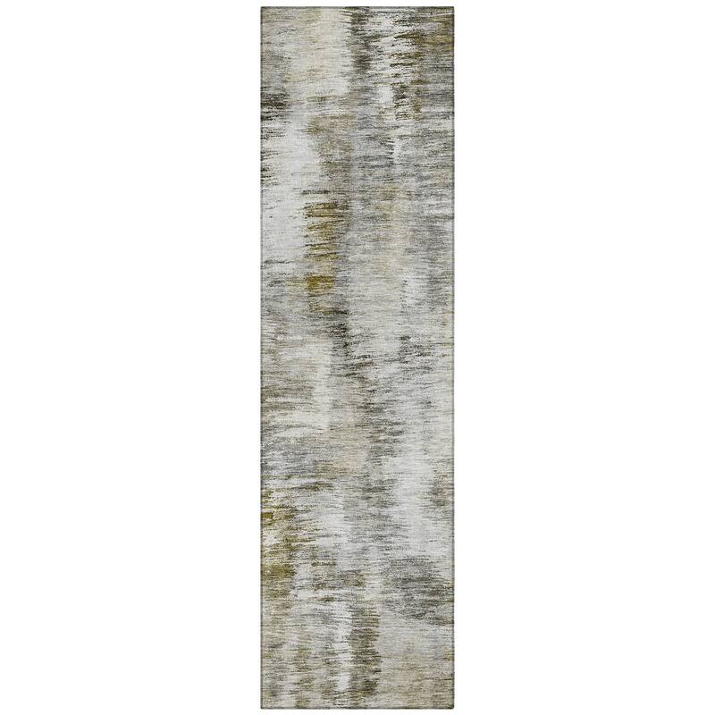 Machine Washable Indoor/ Outdoor Chantille Solid Abstract Rug