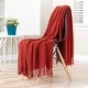 preview thumbnail 61 of 59, Chanasya Textured Knit Acrylic Throw Blanket With Tassels