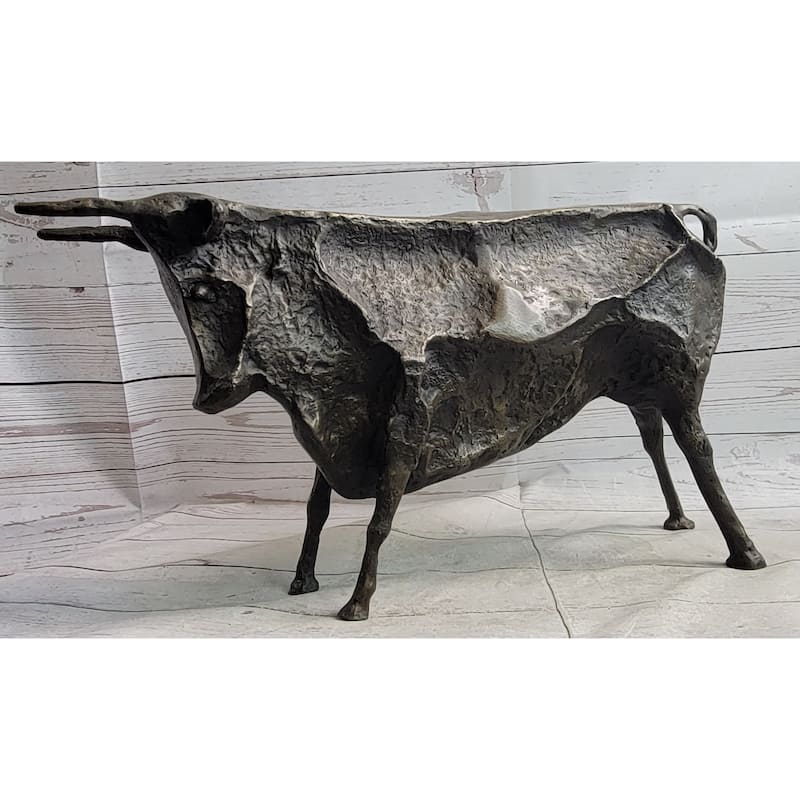 Hot Cast Bronze Metal Bull Sculpture Figure After Pico Figurine Statue Decor