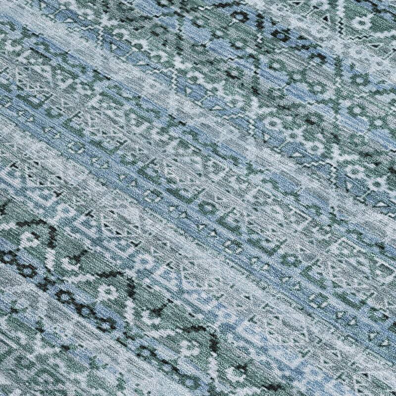 HomeRoots Striped Transitional Rectangle Outdoor Rug